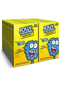 Mélange pour Breuvage Jolly Rancher Saveur Framboise Bleue - Paquet de 6 Sachets Individuels